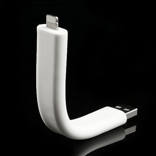 staande usb lightning 8 pin oplaadkabel wit