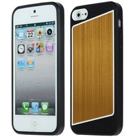 Modieuze TPU geborstelde Case voor iPhone 5/5S (goud)