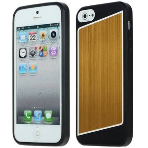 Modieuze TPU geborstelde Case voor iPhone 5/5S (goud) Modieuze TPU geborstelde Case voor iPhone 5/5S (goud)
