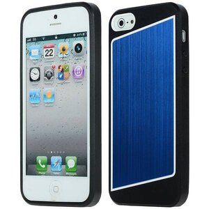 Modieuze TPU geborstelde Case voor iPhone 5/5S (blauw) Modieuze TPU geborstelde Case voor iPhone 5/5S (blauw)