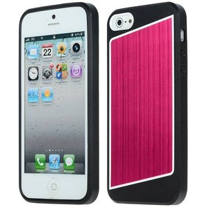 Modieuze TPU geborstelde Case voor iPhone 5/5S (roze) Modieuze TPU geborstelde Case voor iPhone 5/5S (roze)