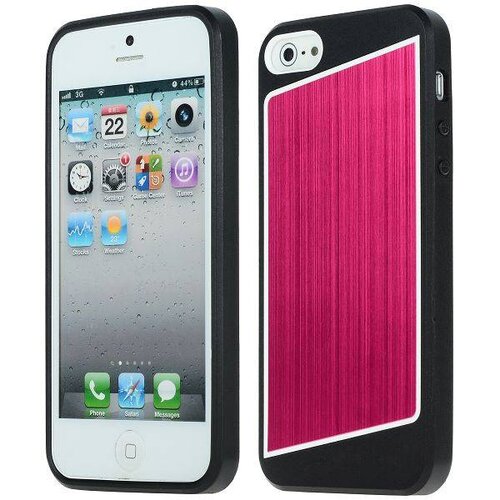 Modieuze TPU geborstelde Case voor iPhone 5/5S (roze) Modieuze TPU geborstelde Case voor iPhone 5/5S (roze)
