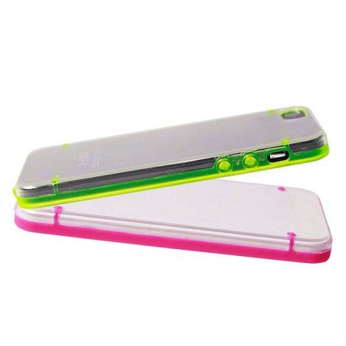 twee kleur transparent tpu pc hard case iphone 5c