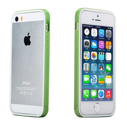 Rock Rock TPU Combo Bumper iPhone 5(s)/SE - Groen/Wit