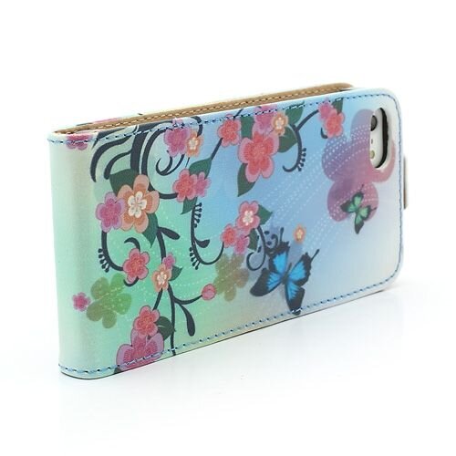 vlinder bloemen meerkleurig hoesje iphone 5 5s