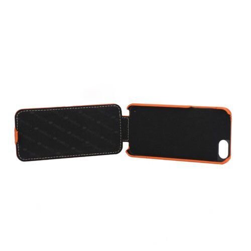 melkco oranje flip lederen case iphone 5 5s melkco oranje flip lederen case iphone 5 5s