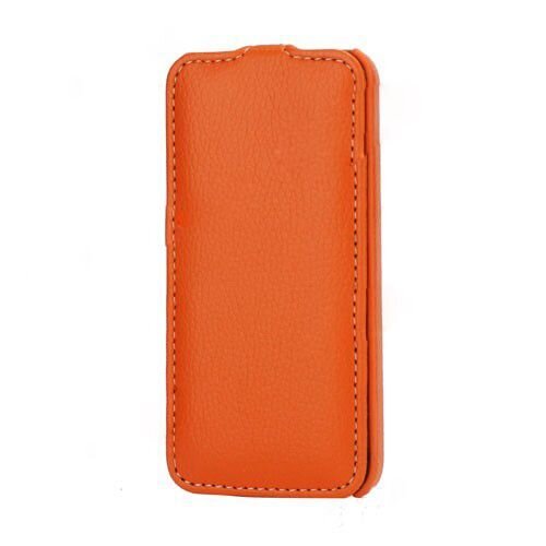 melkco oranje flip lederen case iphone 5 5s melkco oranje flip lederen case iphone 5 5s