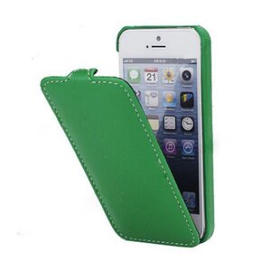 Melkco groen Flip Lederen Case iPhone 5 5S