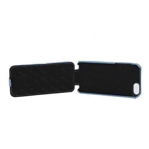 melkco blauw flip lederen case iphone 5 5s