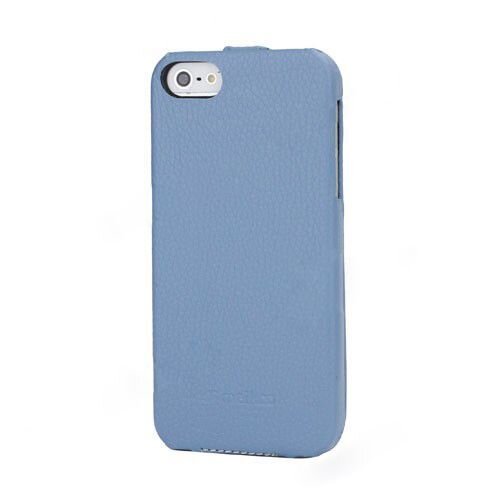 melkco blauw flip lederen case iphone 5 5s