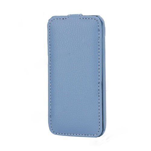 melkco blauw flip lederen case iphone 5 5s