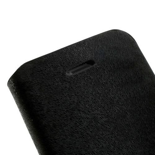 knd pu leren flip stand case voor iphone 5s 5 zwa