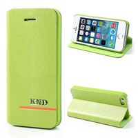 KND PU Leren Flip Stand Case voor iPhone 5S 5 groen