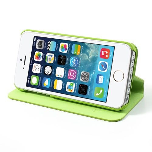 knd pu leren flip stand case voor iphone 5s 5 gro
