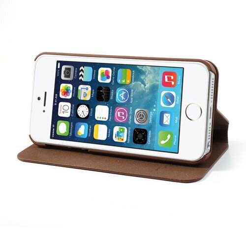 knd pu leren flip stand case voor iphone 5s 5 bru knd pu leren flip stand case voor iphone 5s 5 bru