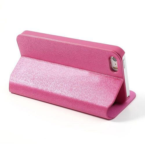 Icarer knd pu leren flip stand case voor iphone 5s 5 roz Icarer knd pu leren flip stand case voor iphone 5s 5 roz