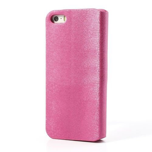 Icarer knd pu leren flip stand case voor iphone 5s 5 roz Icarer knd pu leren flip stand case voor iphone 5s 5 roz