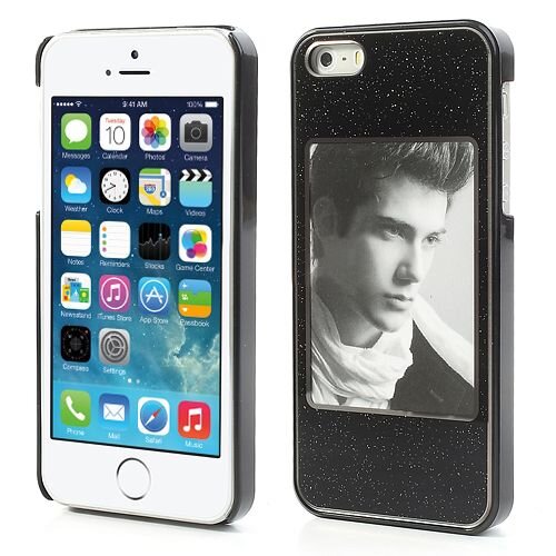 Foto Frame Design Hard Case voor iPhone 5 5S Zwart
