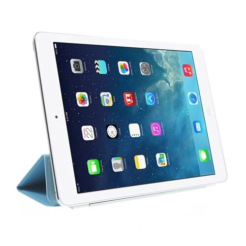 TVC blauw drieslag leren smart cover voor ipad air