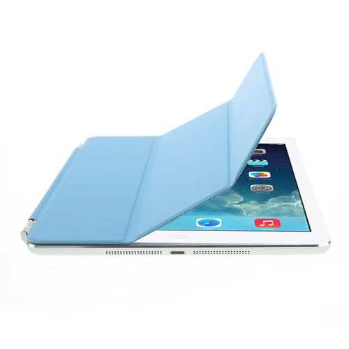 TVC blauw drieslag leren smart cover voor ipad air