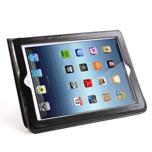 MOIST zwart moist wallet leren case voor ipad 2 3 4