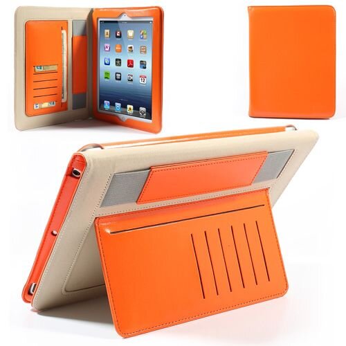 MOIST MOIST Wallet Leren Case voor iPad 2, 3, 4 - Oranje