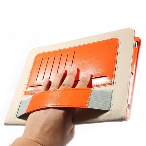 MOIST oranje moist wallet leren case voor ipad 2 3 4