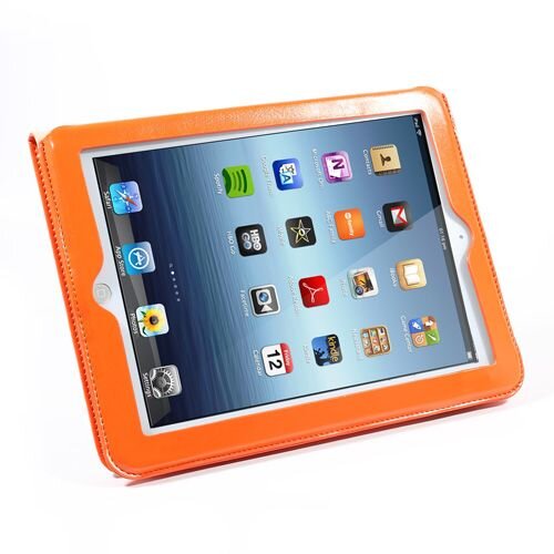 MOIST oranje moist wallet leren case voor ipad 2 3 4