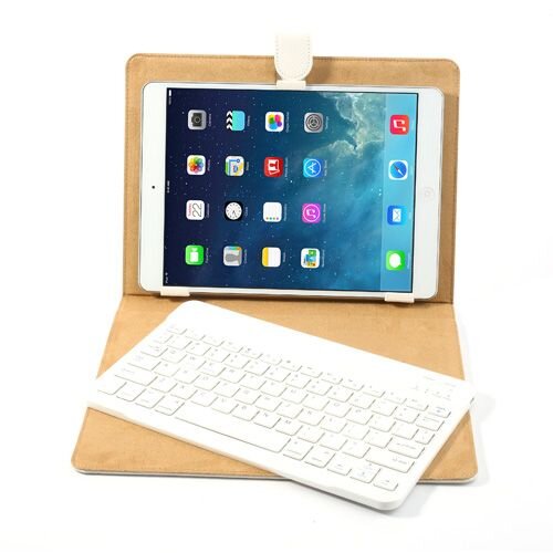TVC universeel bluetooth keyboard leren case stand vo