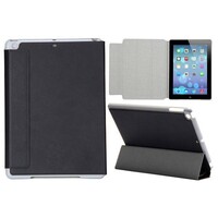Harde PC + PU lederen beschermhoes voor de iPad Air Zwart
