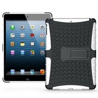PC + TPU Hybrid Stand Case voor iPad Air Wit