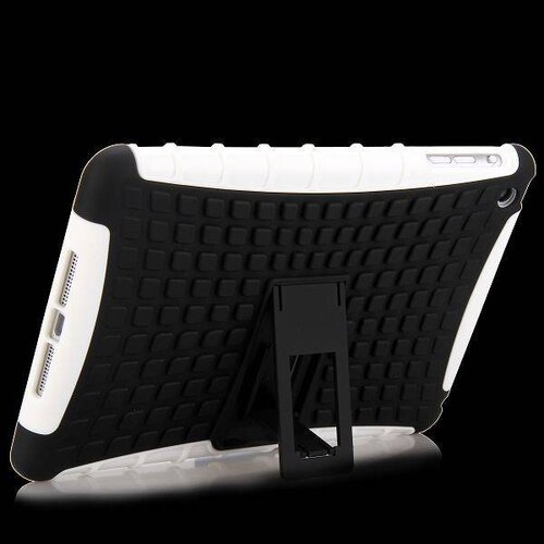 pc tpu hybrid stand case voor ipad air wit