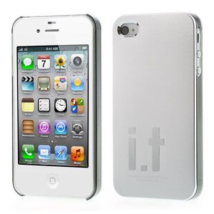 Luxe Metaal Coated Hard Shell Case voor iPhone 4s 4 Zilver Luxe Metaal Coated Hard Shell Case voor iPhone 4s 4 Zilver