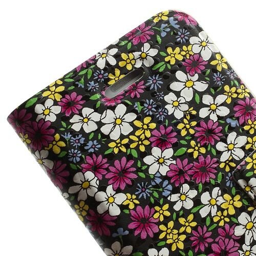 mooie bloemen stand leren hoesje voor iphone 4 4s