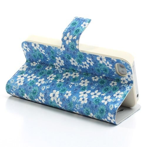 mooie bloemen leren hoesjes met standaard voor ip