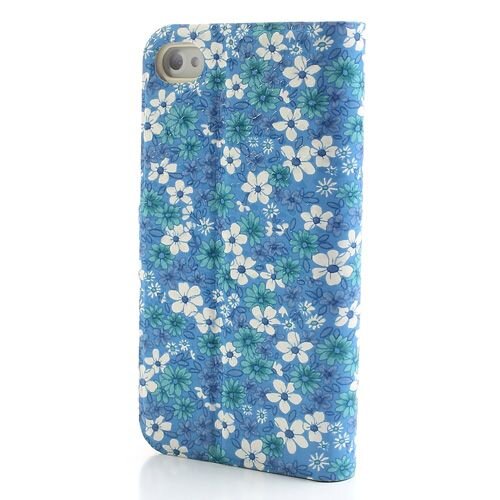 mooie bloemen leren hoesjes met standaard voor ip