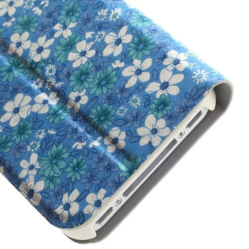 mooie bloemen leren hoesjes met standaard voor ip
