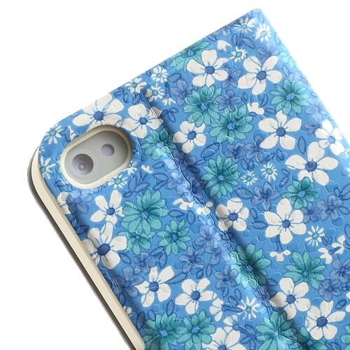 mooie bloemen leren hoesjes met standaard voor ip