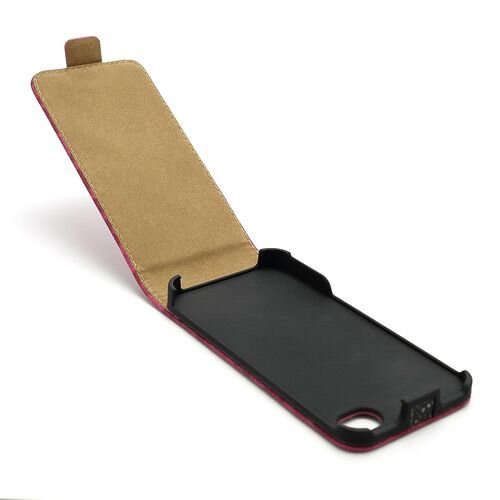 verticale flip leopard leren hoesje voor iphone 4 6655549