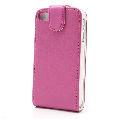 verticale flip pu leren hoesje voor iphone 4 4s 6655557