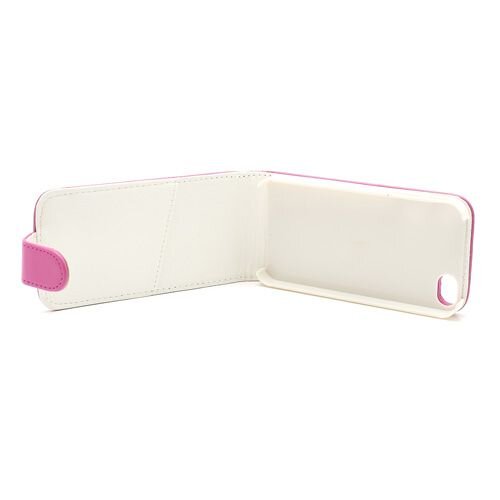 verticale flip pu leren hoesje voor iphone 4 4s 6655557