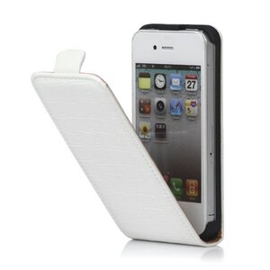 Krokodillenleer Flip Case hoesje voor iPhone 4 4S Krokodillenleer Flip Case hoesje voor iPhone 4 4S