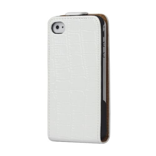 krokodillenleer flip case hoesje voor iphone 4 4s