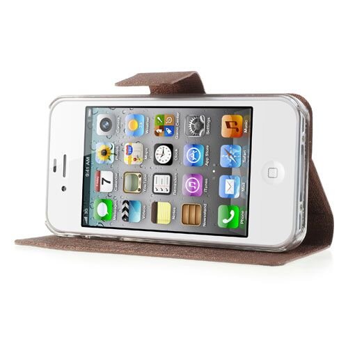 oracle stand leren hoesje voor de iphone 4 4s