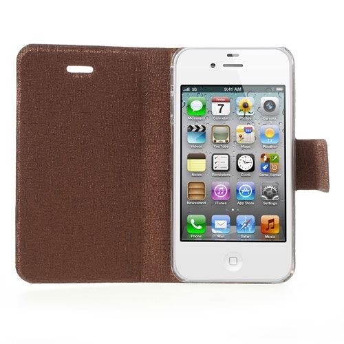 oracle stand leren hoesje voor de iphone 4 4s