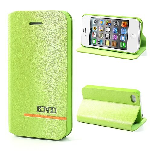 KND Leren Stand hoesje voor iPhone 4 4s