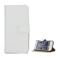 Split Leren Wallet iPhone 5(s)/SE - Wit