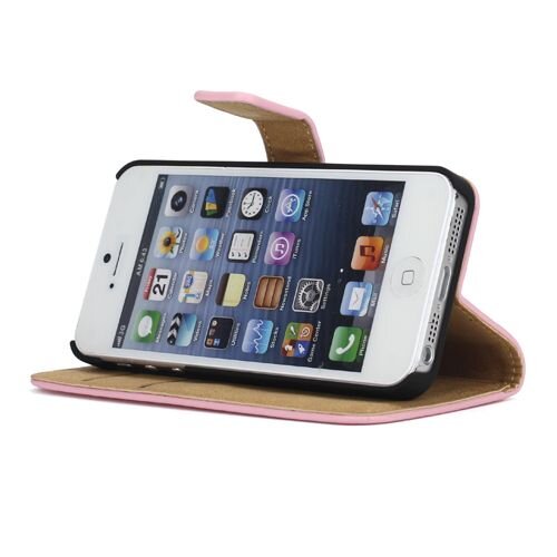 book case iphone 5 roze book case iphone 5 roze