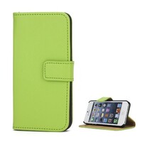 Split Leren Wallet iPhone 5(s)/SE - Groen