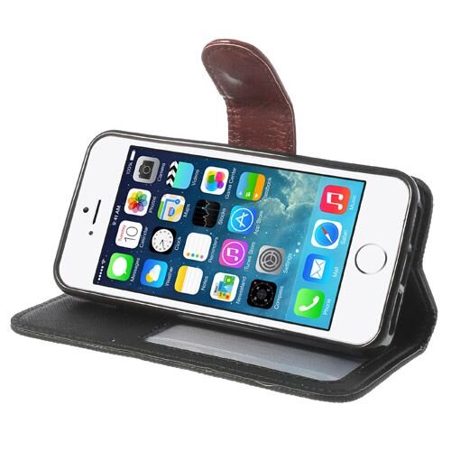 TVC bookcase cover voor iphone 5 5s w zwart TVC bookcase cover voor iphone 5 5s w zwart